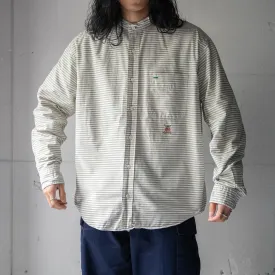 1990s 'TOMMY HILFIGER' collar less border shirt