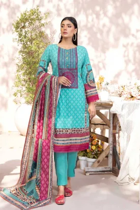 3 Pcs Unstitched Emb Khaddar Suit KKE-2215