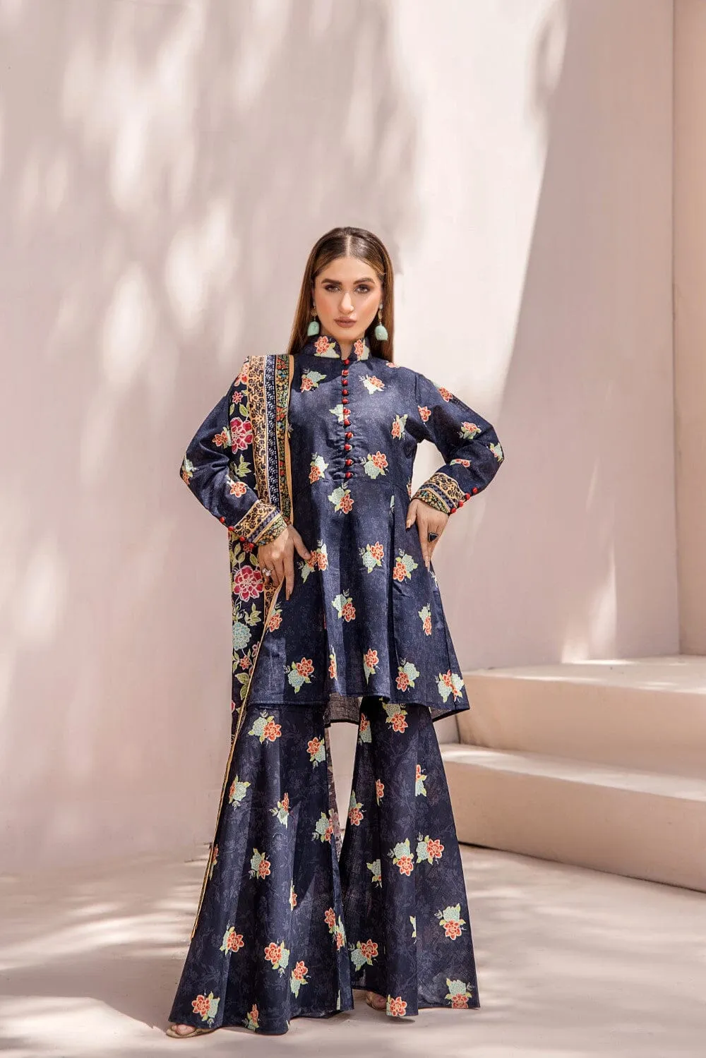 3 Pcs Unstitched Khaddar Suit KKH-2226