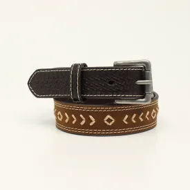 3D Kid's Brown Arrow Stitch Belt