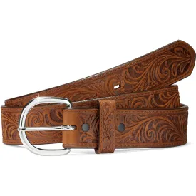 53909 Men's Western Scroll Tooled Belt