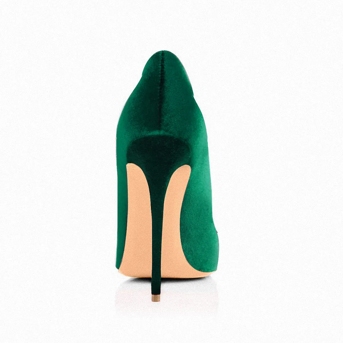 8cm 10cm 12cm Retro Green Classic Satin Stilettos