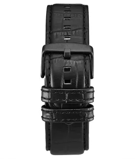 Alligator Embossed Black Leather 26mm Strap