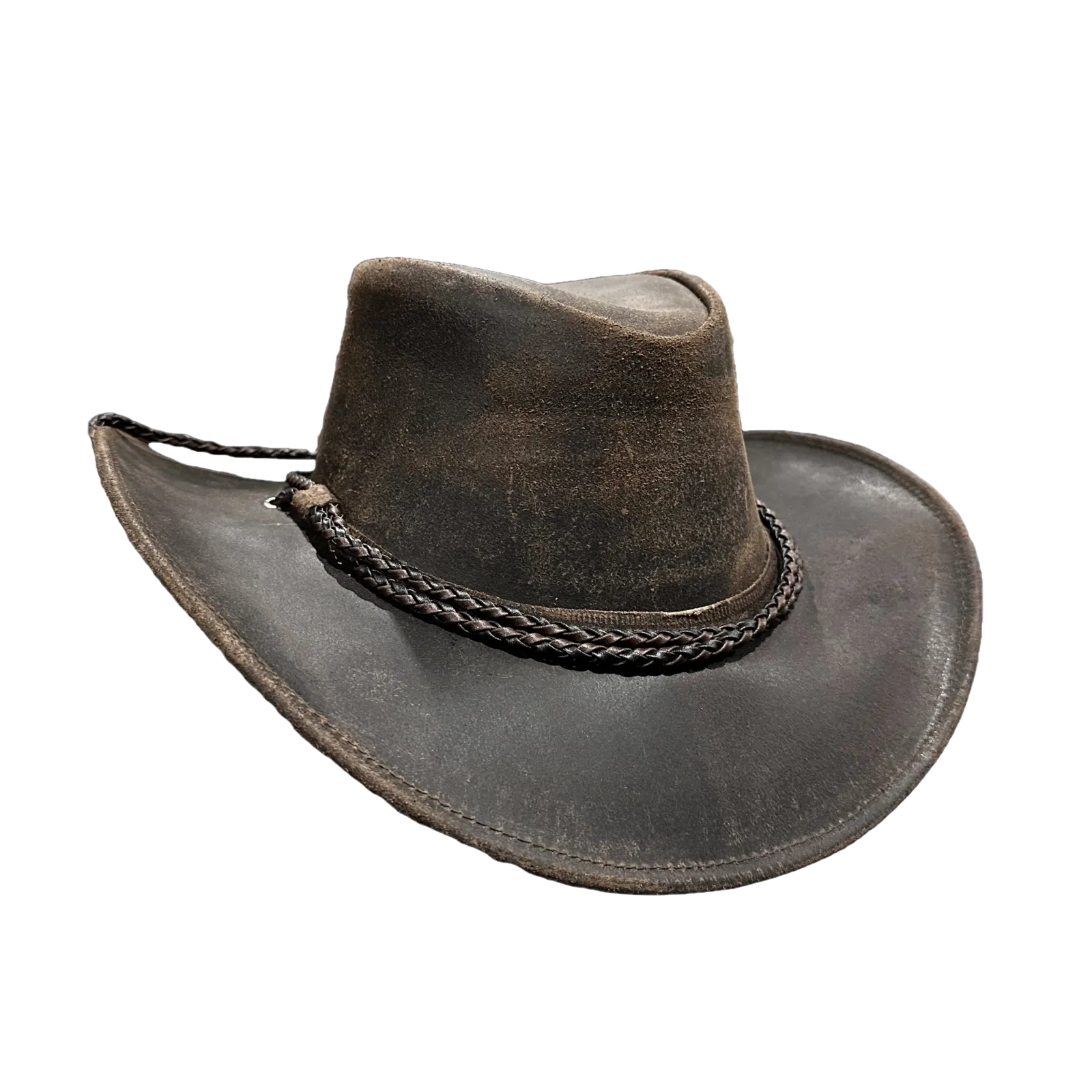 Amer-I-Mex Rawhide Brown Leather Hat 877-BROWN