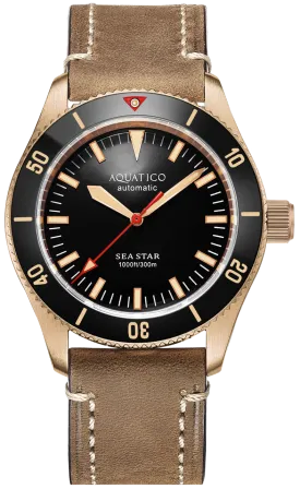 Aquatico Bronze Sea Star Black Ceramic Bezel No Date