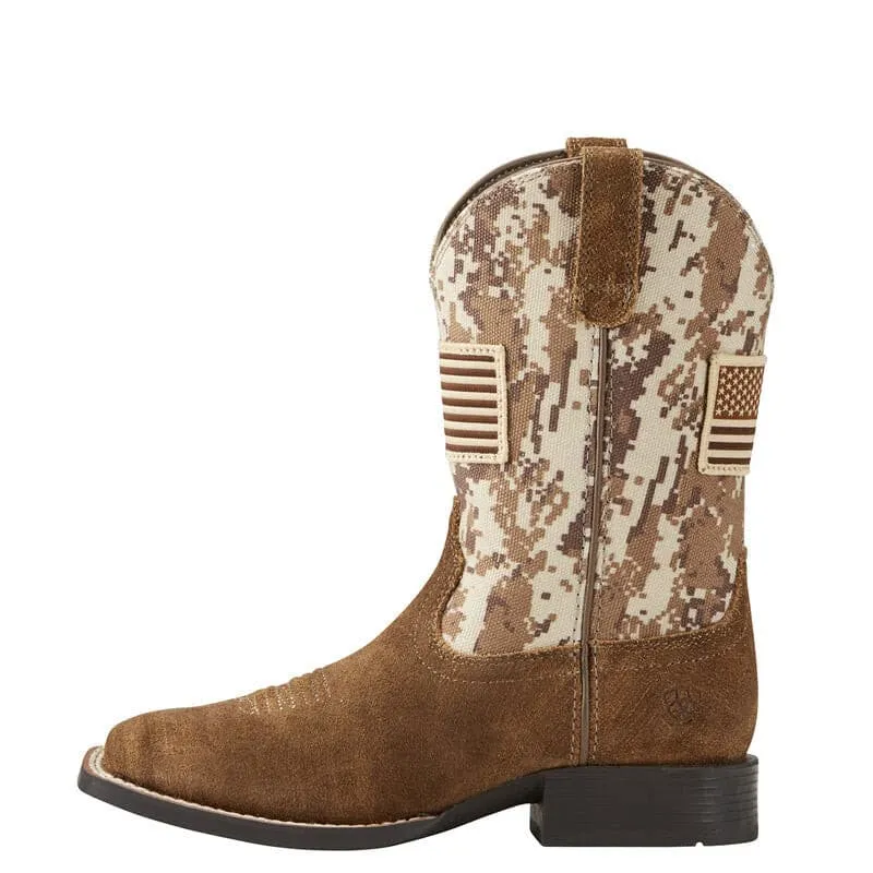 Ariat Kids' 8.5" Patriot Western Square Toe Cowboy Boots