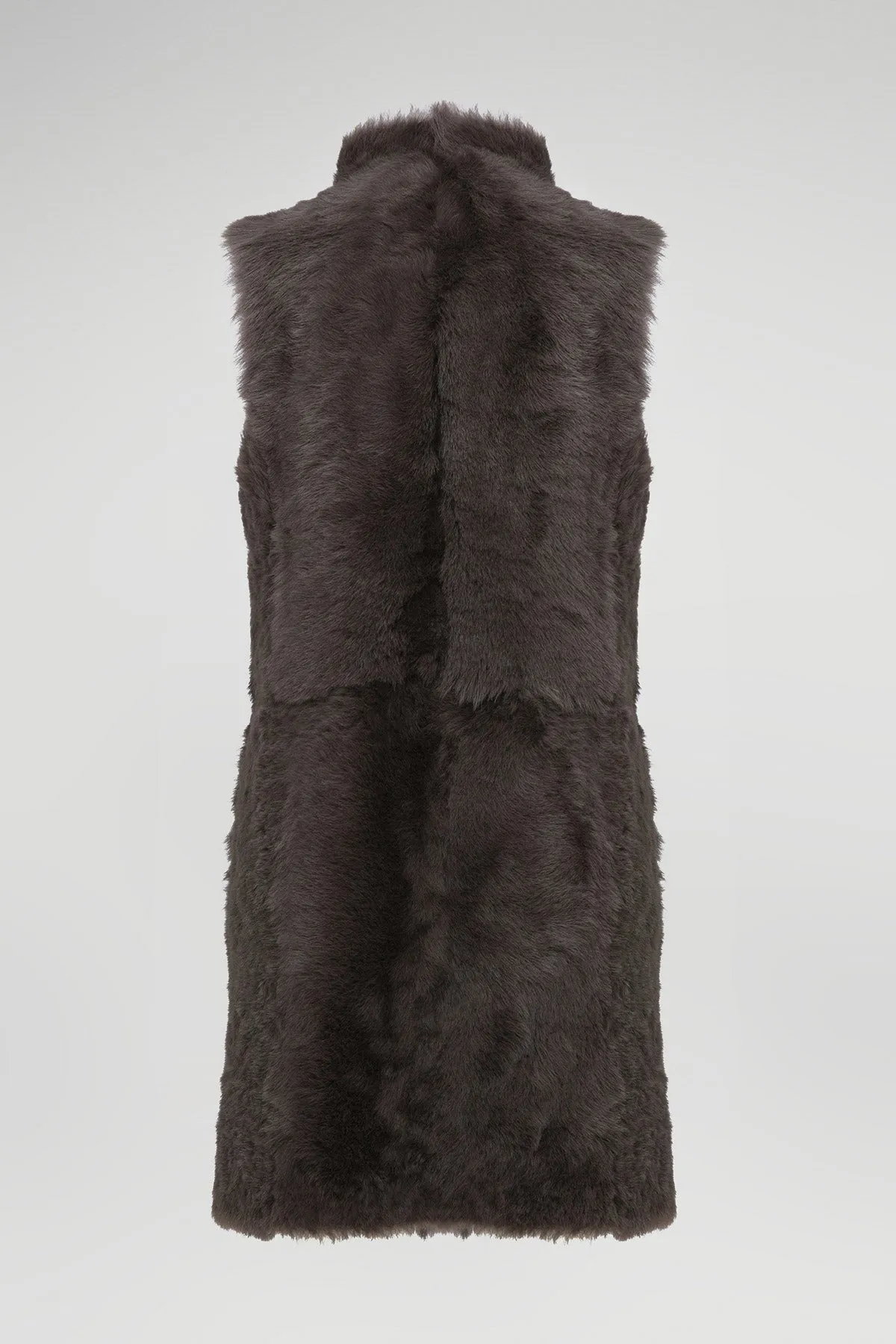 Brown Bitter Shearling Vest