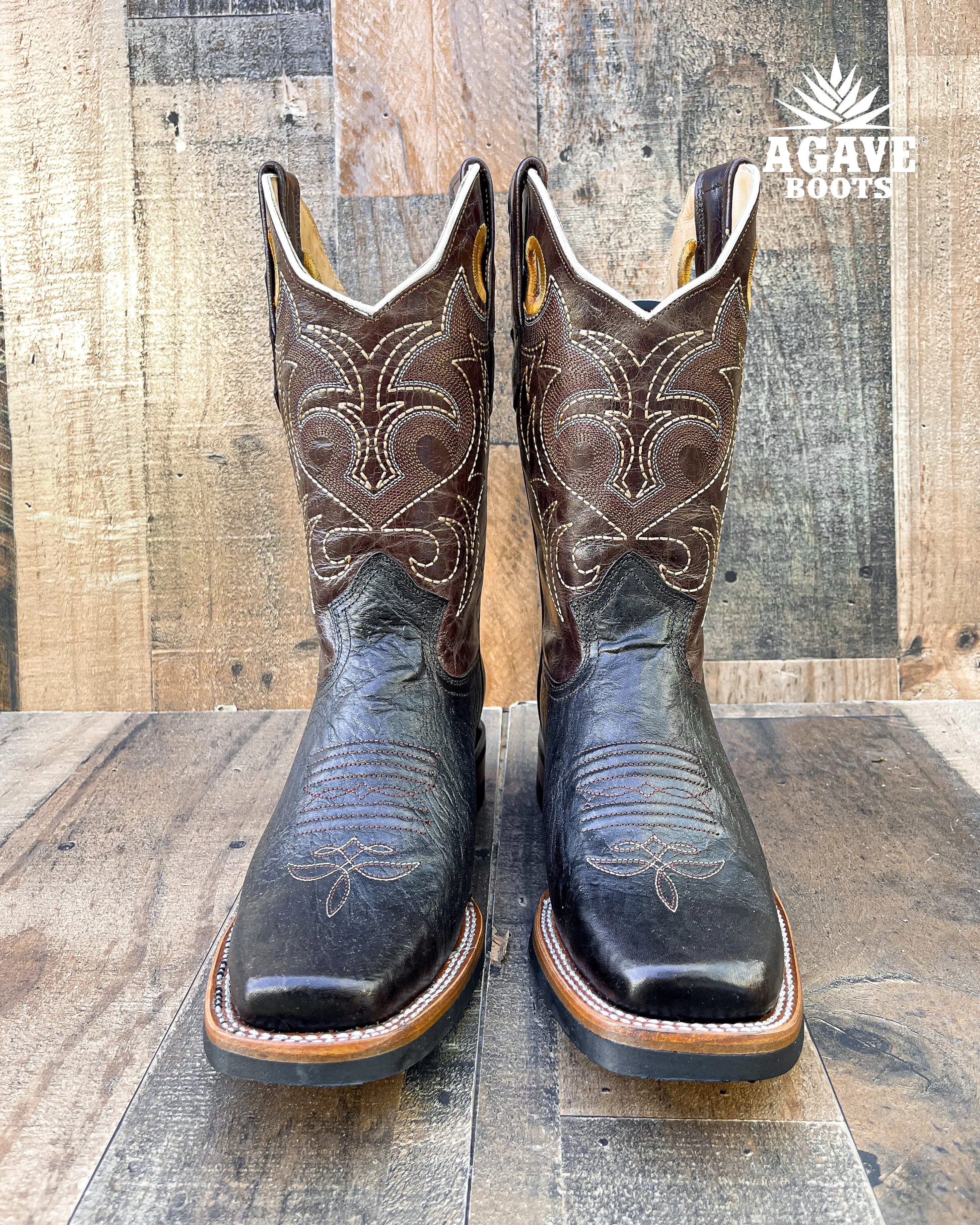 BROWN ELEPHANT EAR | MEN SQUARE TOE WESTERN COWBOY BOOTS