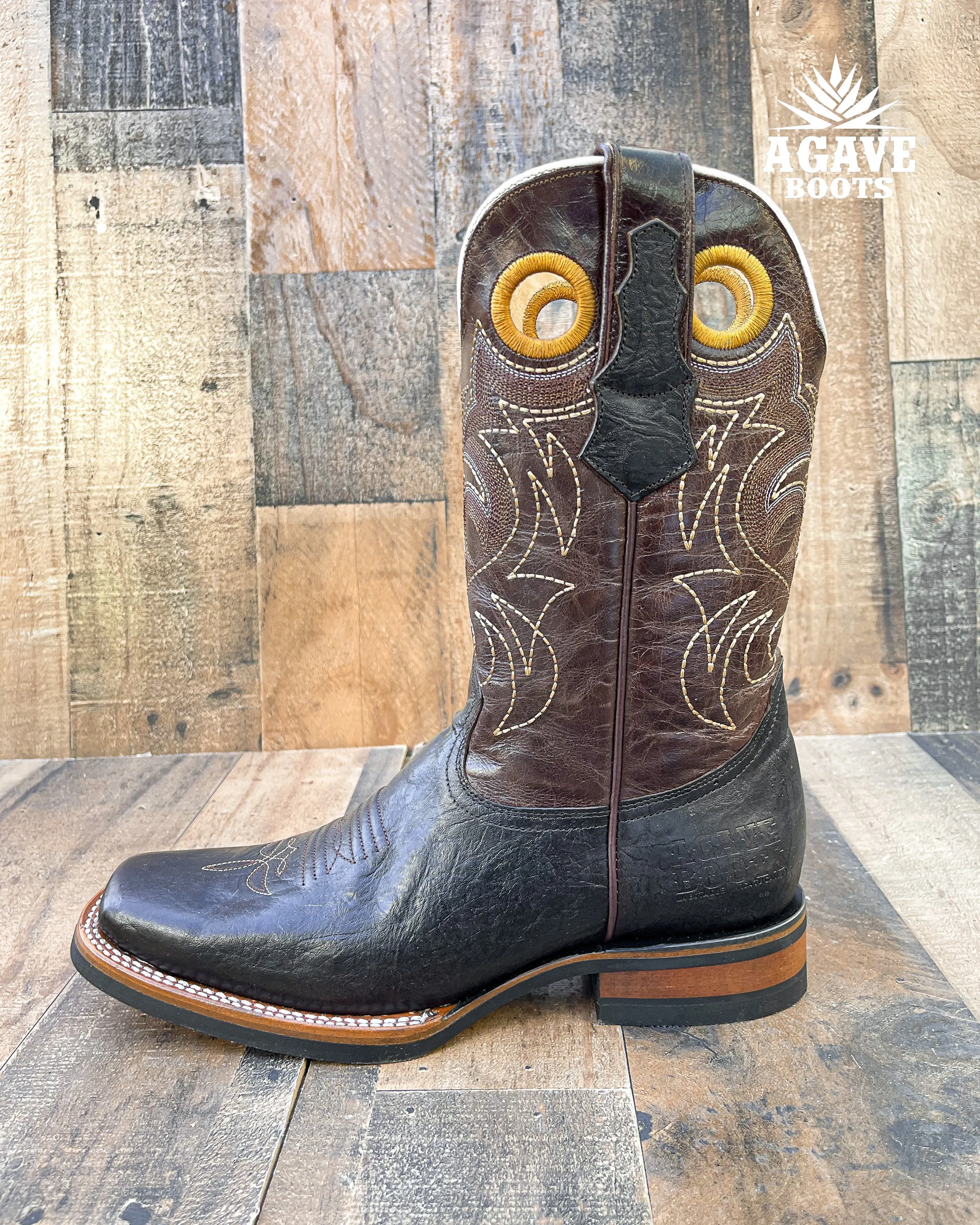 BROWN ELEPHANT EAR | MEN SQUARE TOE WESTERN COWBOY BOOTS