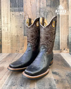 BROWN ELEPHANT EAR | MEN SQUARE TOE WESTERN COWBOY BOOTS