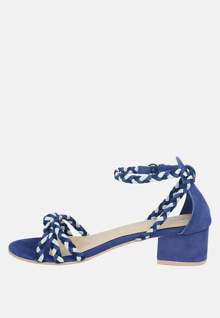 CANDANCE Blue Block Heel Sandal