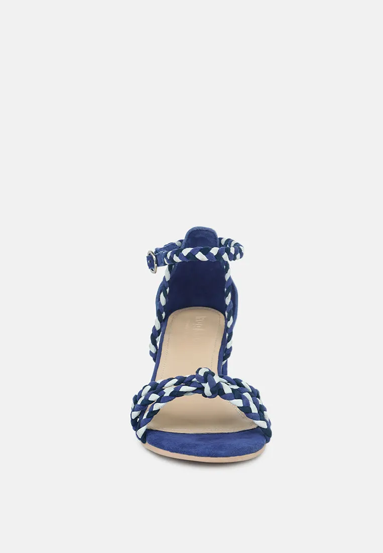 CANDANCE Blue Block Heel Sandal