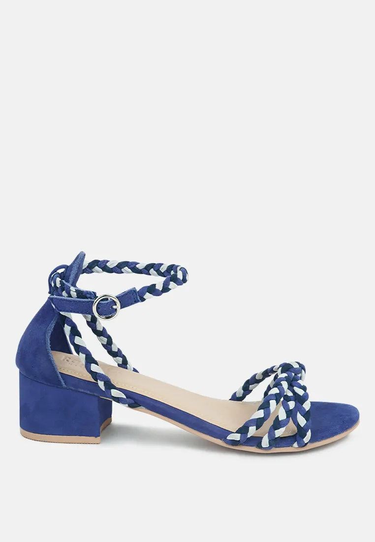 CANDANCE Blue Block Heel Sandal