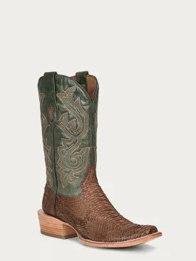 CORRAL MENS BROWN GREEN PYTHON BOOT A4287