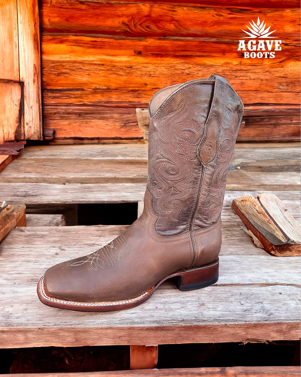 CRAZY BROWN | MEN SQUARE TOE WESTERN COWBOY BOOTS