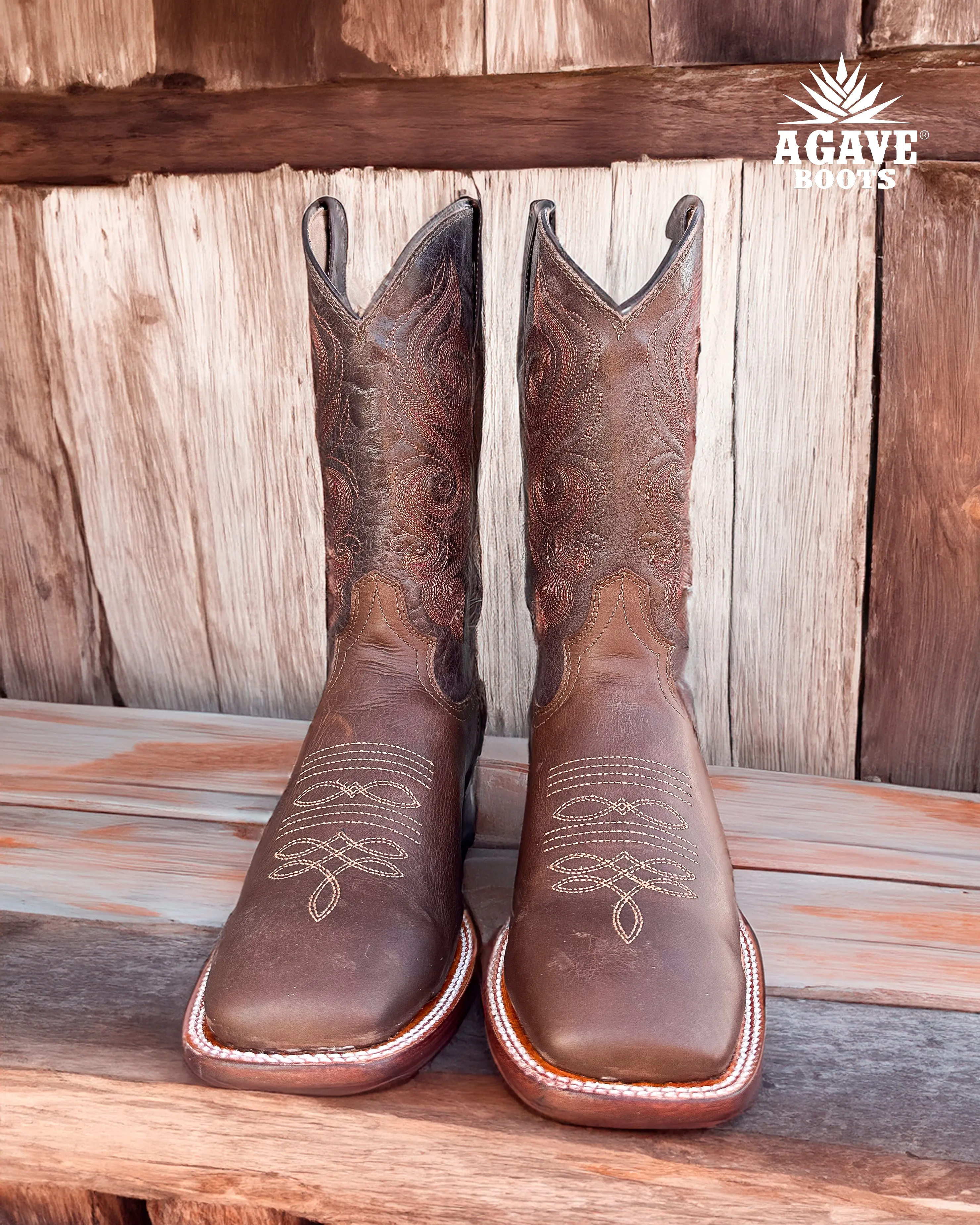 CRAZY BROWN | MEN SQUARE TOE WESTERN COWBOY BOOTS