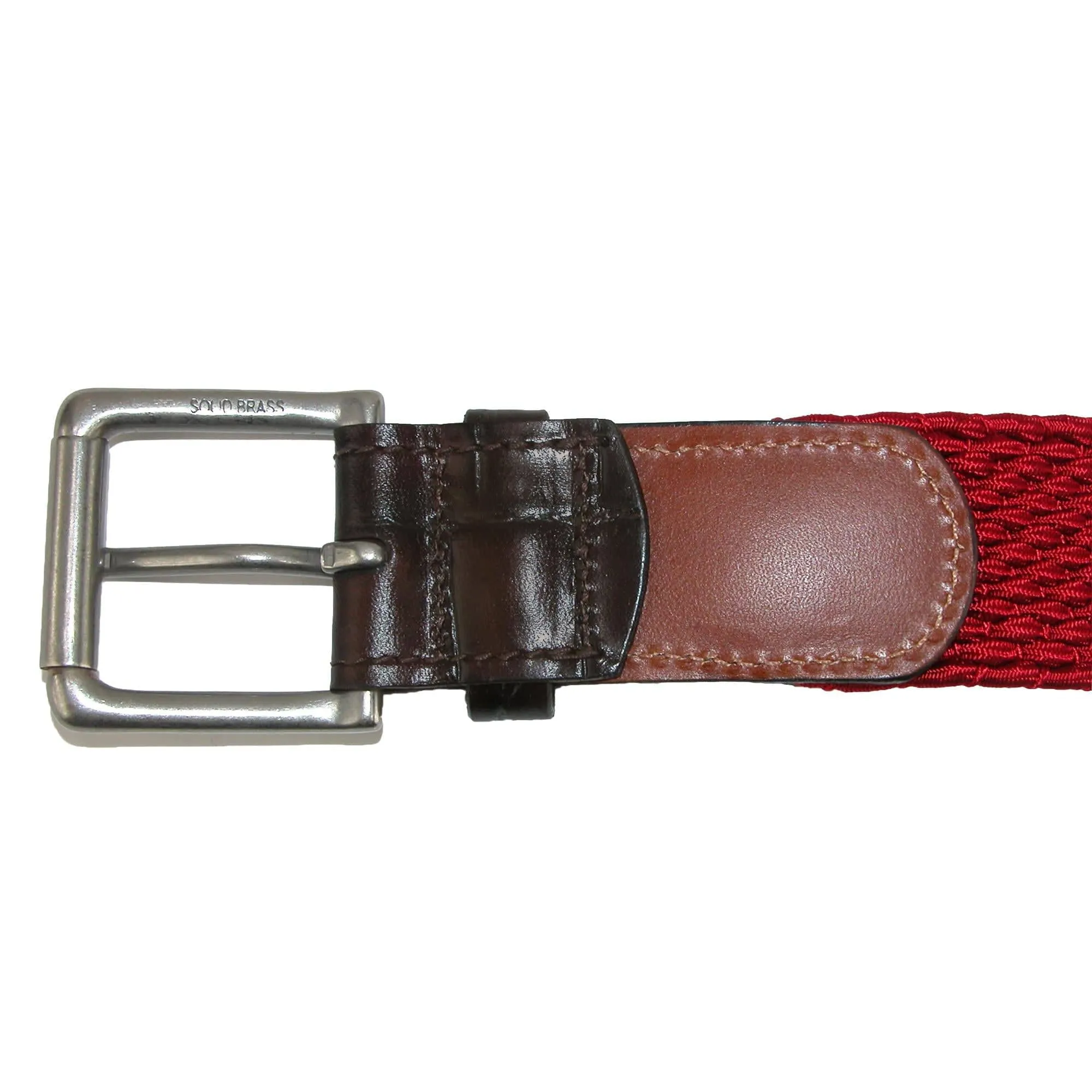 CrookhornDavis Men's Hampton Stretch Belt with Croc Print Tabs