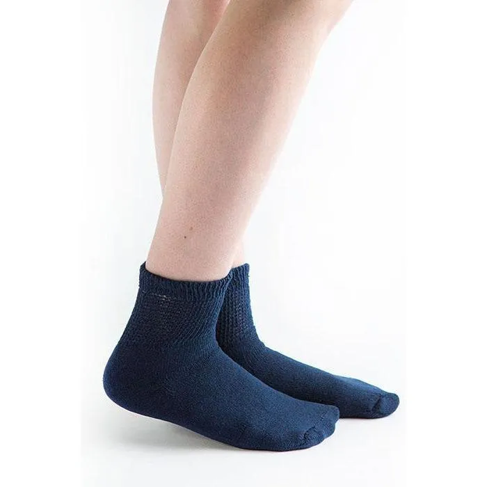 Doc Ortho Loose Fit Diabetic 1/4 Crew Socks, 3 pairs