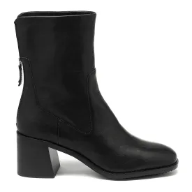 Island Black Leather Booties