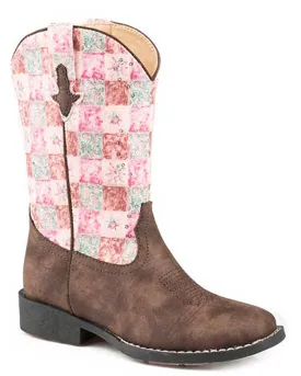 Kid's Cowbabies Floral Shine Vintage Boots