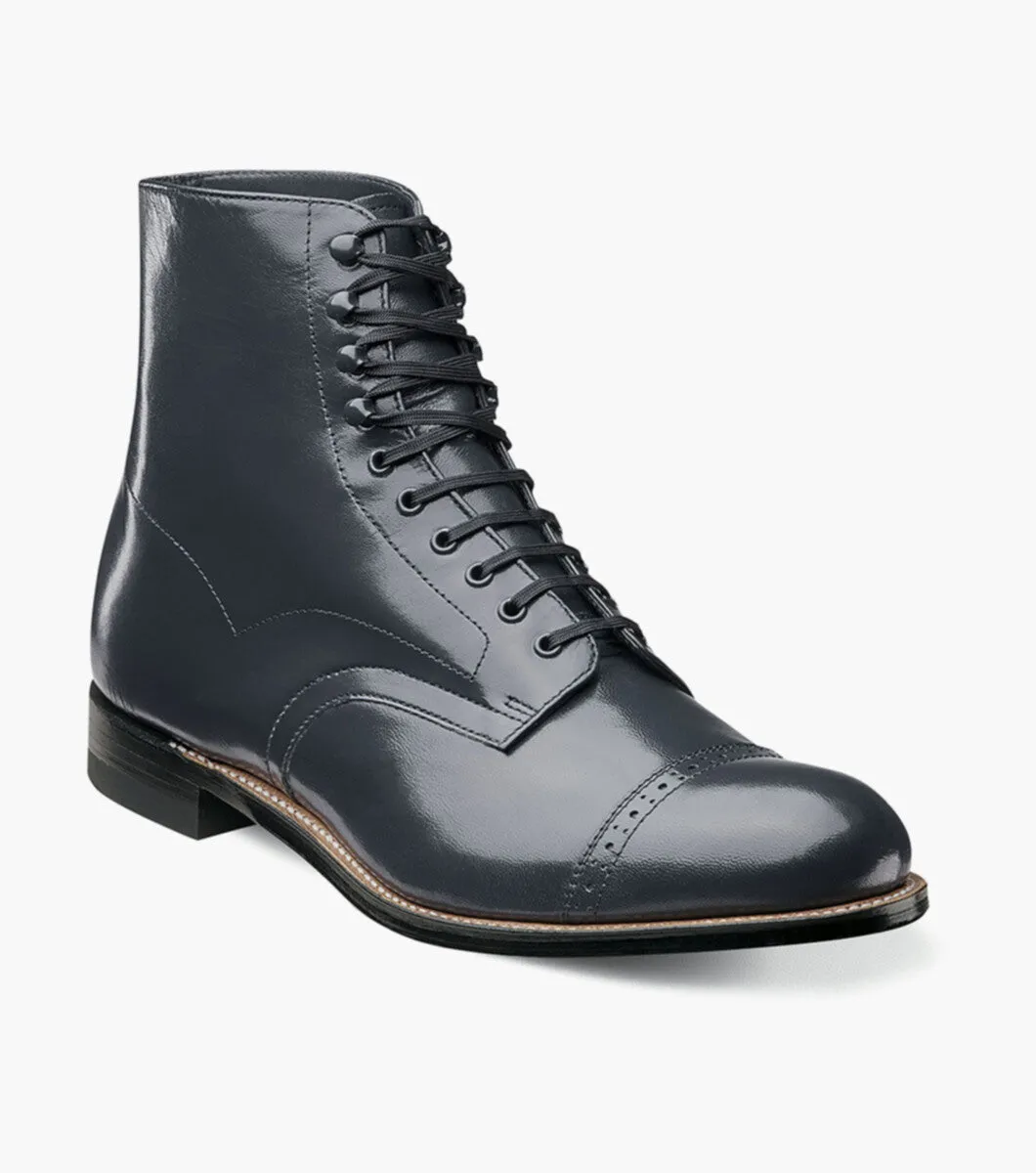 Madison Cap Toe Boot-Navy| STACY ADAMS