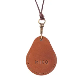 MK211414-R - Keychain AirTag Necklace Find my Car/Purse/Keys Roble [Leather Accessory]