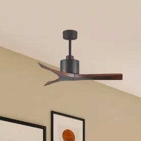 Mollywood 42 Inch Bronze and Walnut Damp Rated Ceiling Fan with Remote