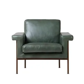 Monte Carlo leather armchair in green