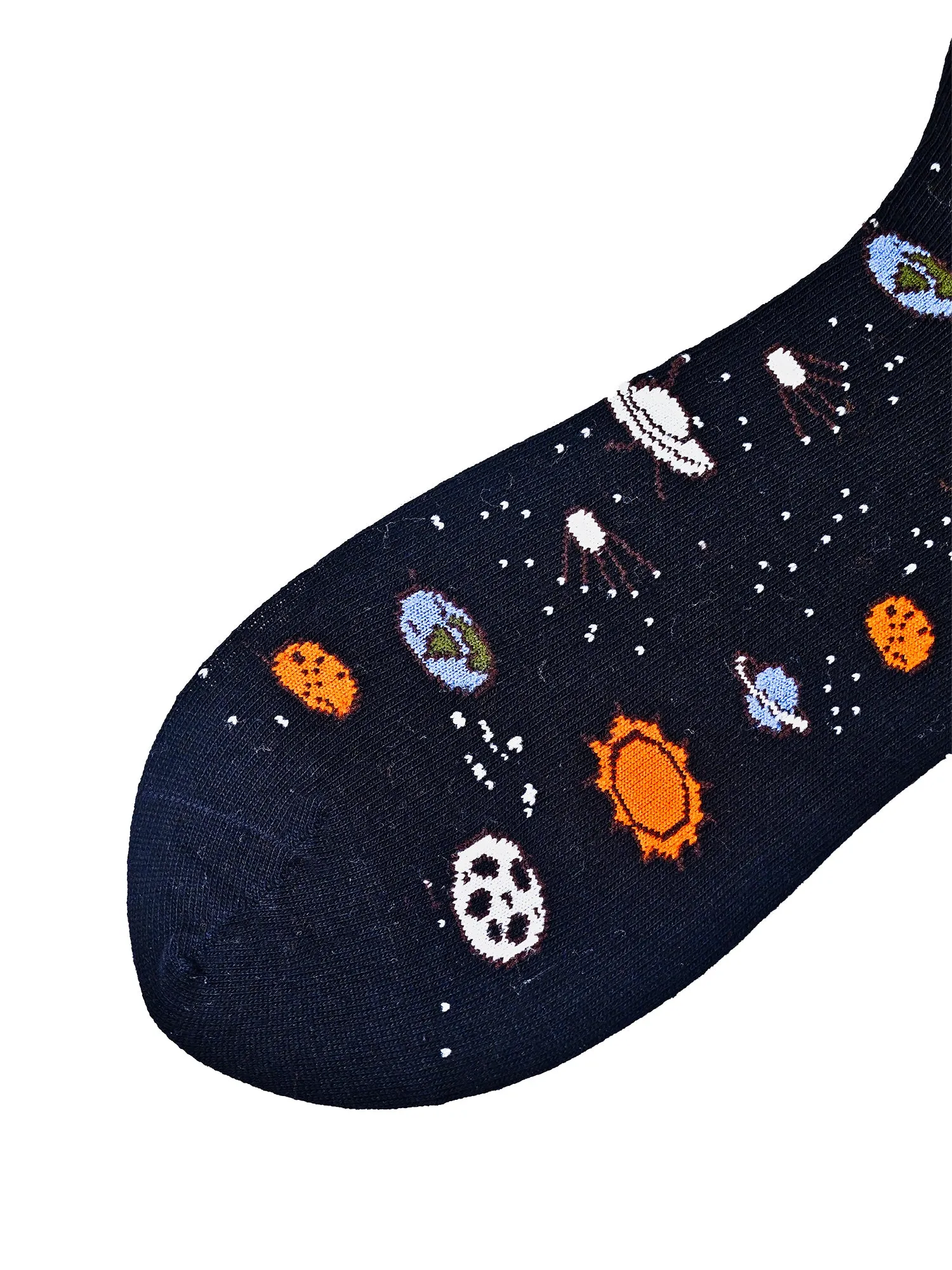 Spaceman | Black Mid-Calf Socks For Men | 1 Pair