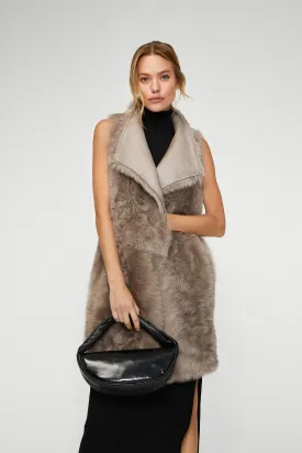 Tory - Mink Reversible Shearling Vest